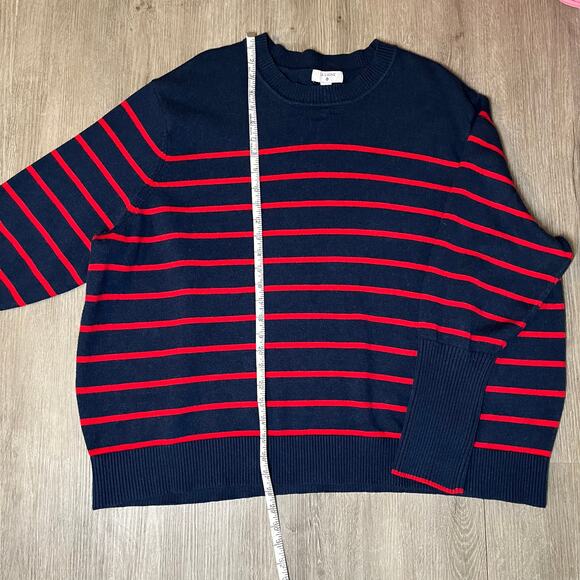 La Ligne X Target Striped Pullover Sweater 4X Nautical Preppy Cashmere Classic - Picture 6 of 10